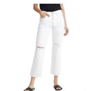 Edwin Size 28 Eggshell White Kali Ankle Vintage Straight Leg Jeans